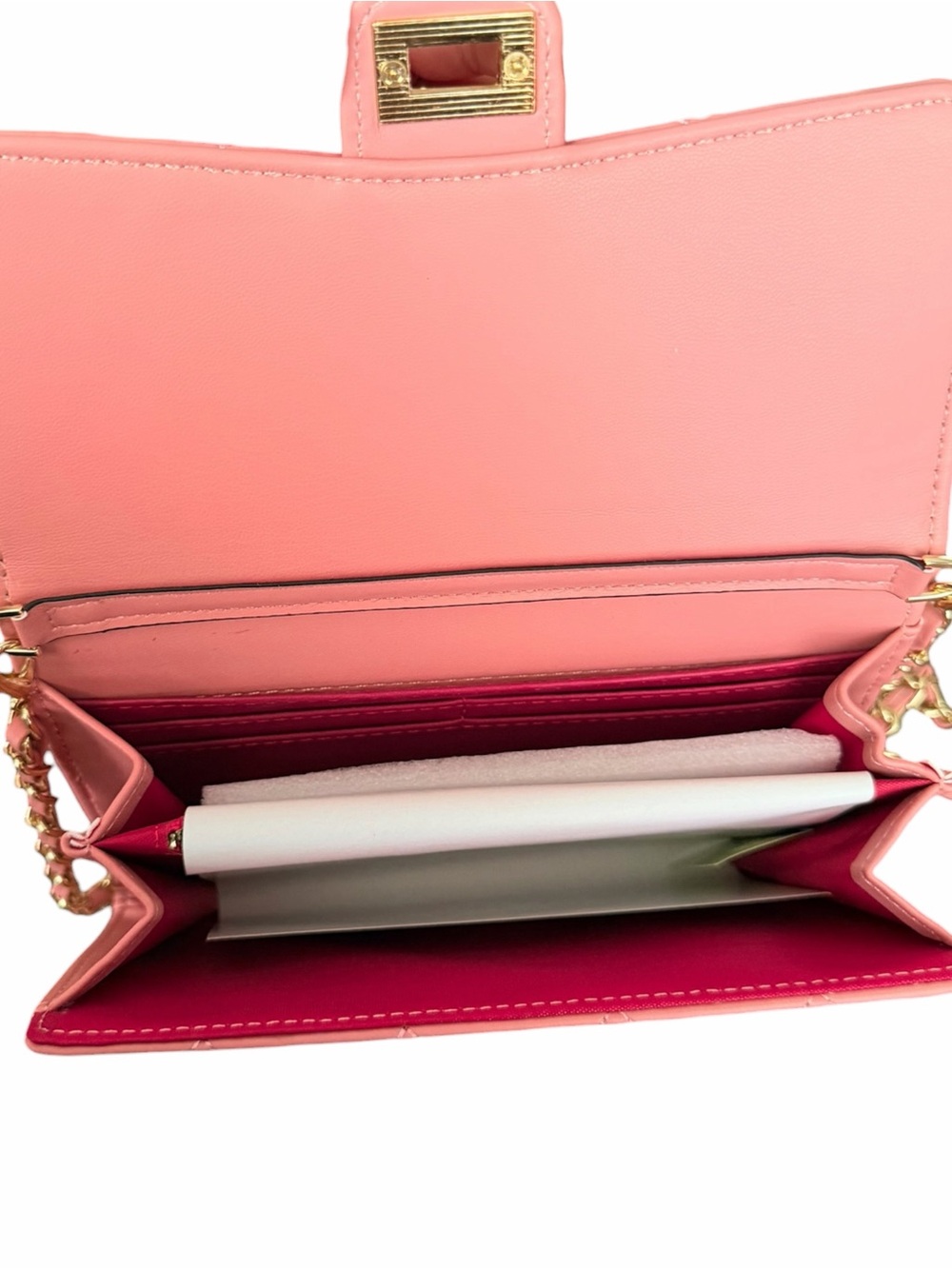 Quilted Pink Chain Bag - Picture 6 of 6